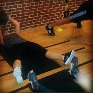 In action at Bootcamp by Jake at O2 Fitness.  